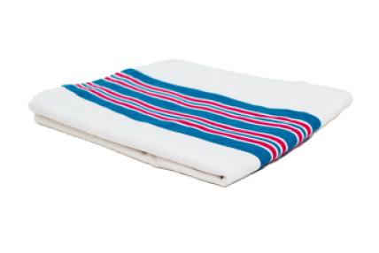 BABY FLANNEL BLANKET W/ DYED STRIPES