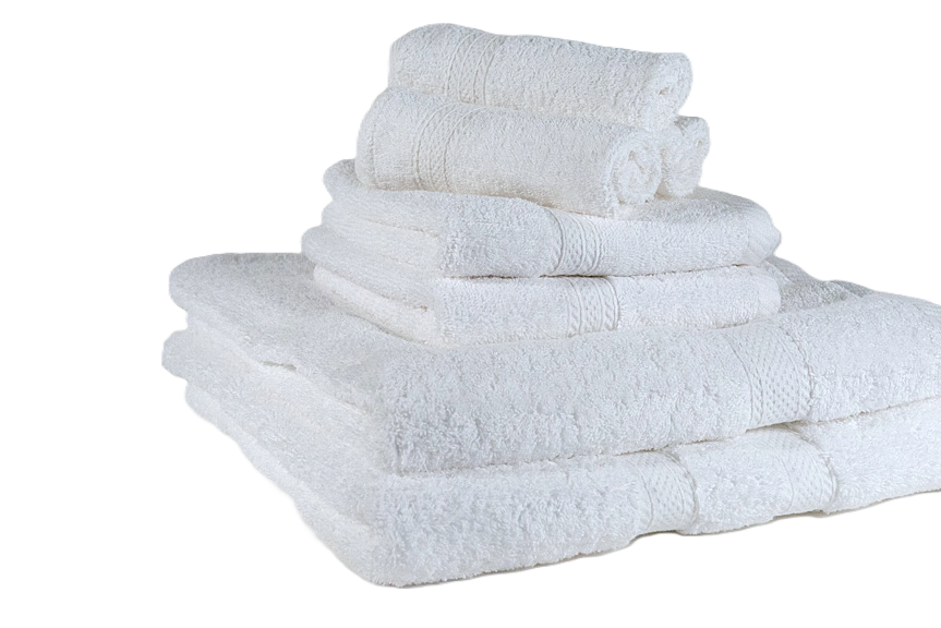 Luxury Cotton Terry Towels, WHITE