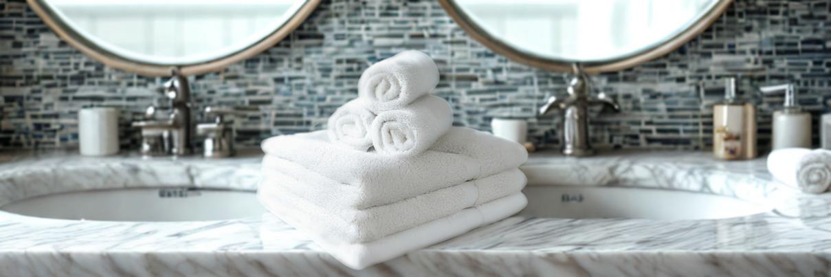Luxury Cotton Terry Towels, WHITE