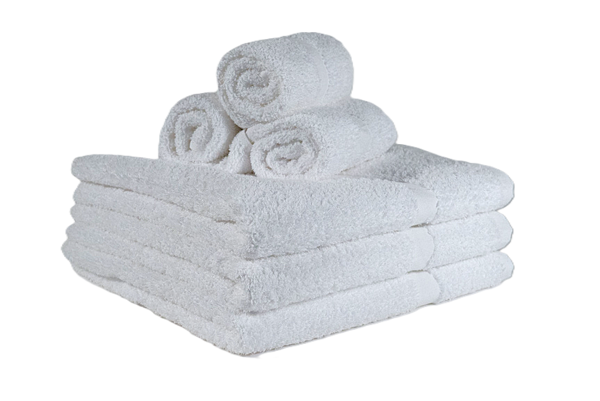 100% Cotton Terry Towels, WHITE