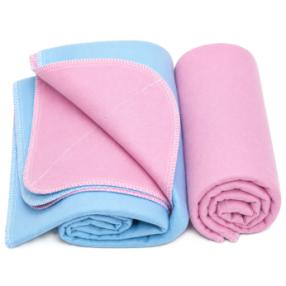 RECEIVING BLANKET - DOUBLE SIDED BLUE/PINK 34
