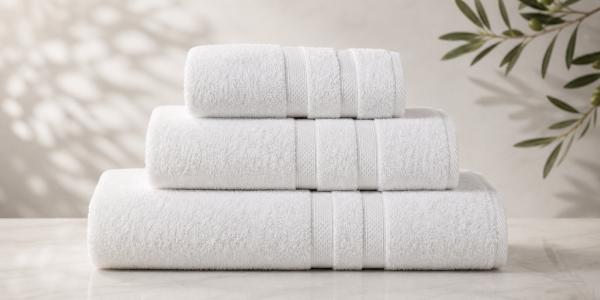 Luxury Cotton Terry Towels, WHITE