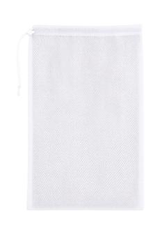 LAUNDRY BAG - MESH w/STRING & LOCK - WHITE -24