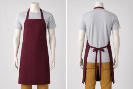 BIB APRON - BURGUNDY - 30
