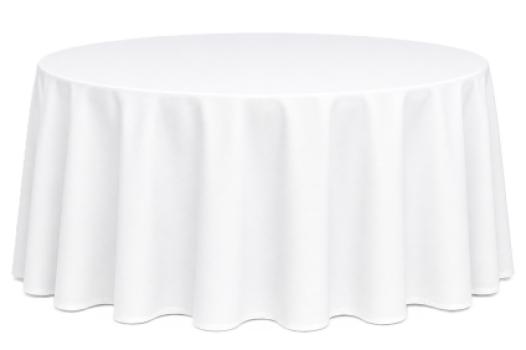 TABLE COVER - WHITE - 90