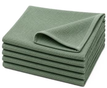 DYED HUCK TOWEL, MISTY GREEN - 18