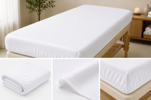 KNITTED TERRY FITTED SPA SHEET - PLAIN