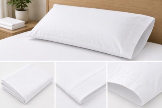 PILLOW CASES - WHITE - KING - 21