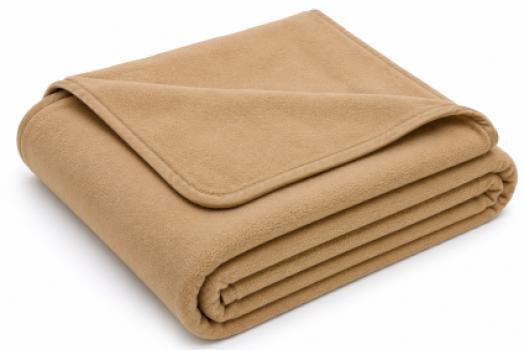 POLAR FLEECE BLANKET - TAN - KING - 108